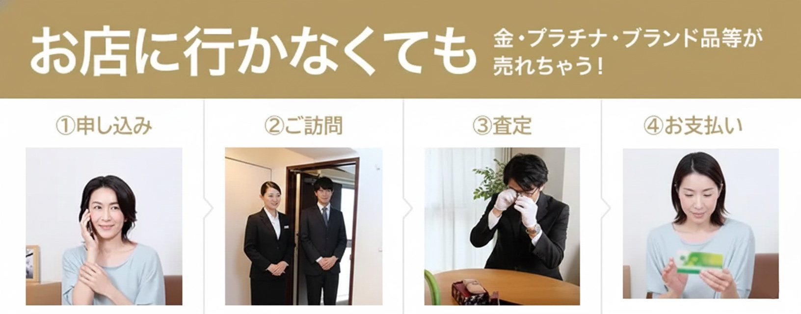 出張買取の流れ画像