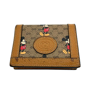 グッチ(GUCCI) 二つ折り財布 ディズニー(Disney)ミッキーマウス ブラウン 602534 Bランク 買取相場