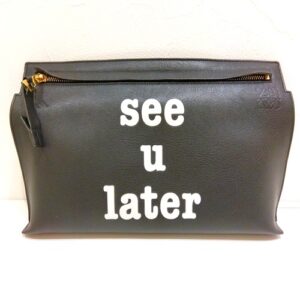 ロエベ(LOEWE) アナグラム see u later クラッチバッグ ブラックBランク 買取相場