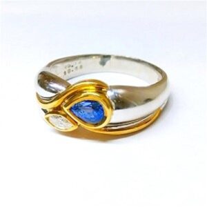 サファイア S(0.58ct メレダイヤ MD(0.14ct 18金(K18) Pt900 リング 買取相場