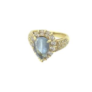 アクアマリン (1.64ct K18 メレダイヤ0.68ct リング 買取相場