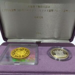 24金(K24) 投資用地金 天皇陛下御即位記念1万円金貨幣 500円プルーフ貨幣セット 買取相場