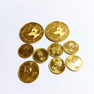 24金(K24) 投資用地金 メイプルリーフ金貨1/2oz 1枚 1/4oz 6枚 パンダ金貨 1/2oz 2枚 買取相場