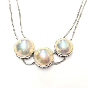 マベパール(12.5mm前後 K18WG ネックレス 買取相場