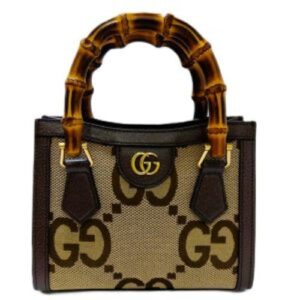 グッチ(GUCCI) ミニトートバッグ ダイアナ 655661 GGキャンバス×レザー Aランク 買取相場