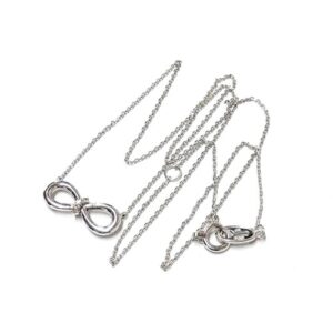 18金(K18WG) アクセサリー リボン デザインネックレス 買取相場