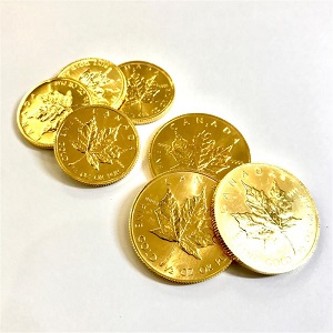 K24(24金) 投資用地金 メイプルリーフ金貨1/2オンス 1/4オンス 買取相場