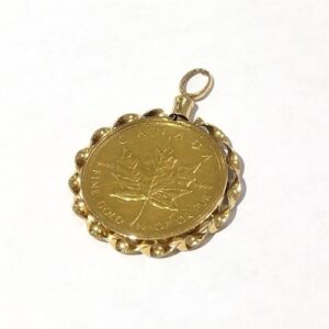 24金(K24) 18金(K18) コンビ メイプルリーフ金貨 1/4oz トップ 買取相場