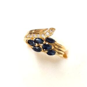 サファイア S(0.81ct ダイヤモンド MD(0.08ct K18 リング 買取相場