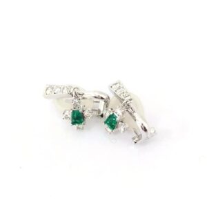 エメラルド E0.25ct メレダイヤ MD0.15ct K14 イヤリング 買取相場