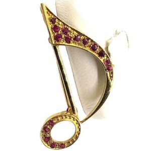 ルビー R(0.5ct K18 ブローチ 買取相場