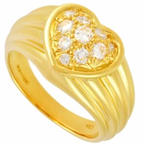 ハリーウィンストンハートパヴェダイヤリング買取実績画像