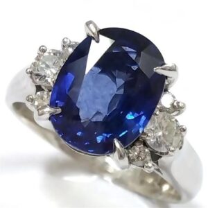 サファイア S(2.85ct ダイヤモンド MD(0.30ct Pt900 リング 買取相場