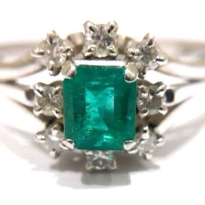 エメラルドE(0.38ct メレダイヤ0.16ct Pm900 リング ジュエリー買取相場