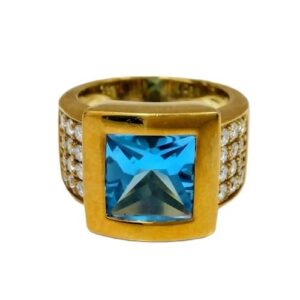 ブルートパーズ 18金(K18) リング 買取相場