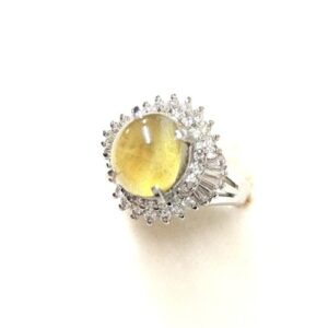 キャッツアイ C(3.63ct メレダイヤ MD(0.63ct Pt900 リング 買取相場