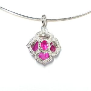 ルビー R(0.41ct メレダイヤ MD(0.17ct 18金(K18WG) ネックレス 買取相場