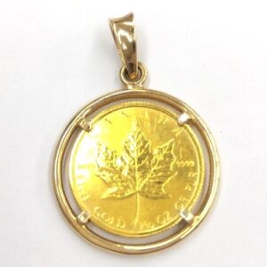 24金(K24)/14金(K14) アクセサリー メープルリーフ金貨1/10oz付トップ 買取相場-高槻店(大阪府高槻市)-金買取実績