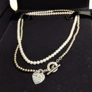 ティファニー(Tiffany＆Co) SV925 リターントゥ ラップ ネックレス フレッシュパール Bランク 買取相場