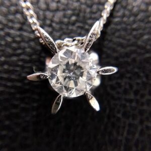 ダイヤモンド D(0.34ct H SI2 Pt850 ネックレス 買取相場
