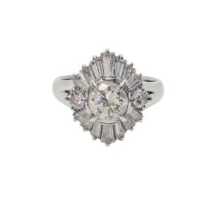 ダイヤモンド D(0.89ct メレダイヤMD(0.61ct Pt950リング 買取相場
