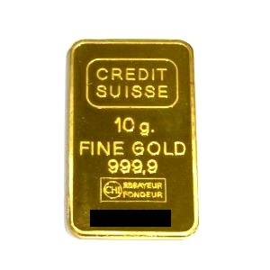 24金(K24) 投資用地金 クレジットスイス 10g 買取相場