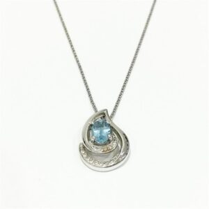 アクアマリン A( 0.40ct K18WG メレダイヤ 0.06ct付き リング 買取相場