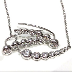 ジョージ・ジェンセン(Georg Jensen) ネックレス ピアス K18WG Bランク 買取相場