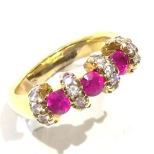 ルビー MR(0.64ct ダイヤモンド MD(0.39ct K18 リング 買取相場