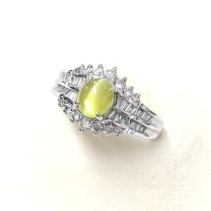 キャッツアイ C(1.43ct ダイヤモンド MD(0.50ct Pt900 リング 買取相場-千葉店(千葉県千葉市)｜宝石買取実績