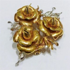 18金プラチナコンビブローチ買取実績画像