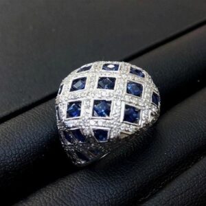 サファイア S(2.60ct D(1.25ct K18WG リング 買取相場