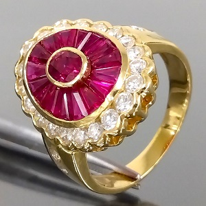 ルビーMR(2.18ct ダイヤモンド MD(1.00ct K18 リング ルビー買取相場-ゴールドプラザ大阪梅田本店