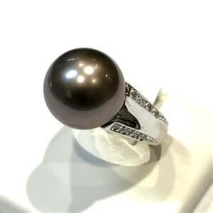 パール 12㎜ MD(0.2ct K18WG リング 買取相場