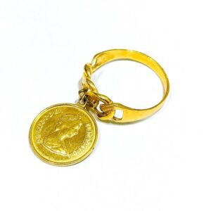 24金(K24) 18金(K18) コンビ キャット金貨 1/25oz リング 買取相場