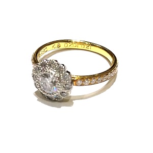 ダイヤモンド D(0.201ct MD(0.21 K18 Pt900 リング 買取相場