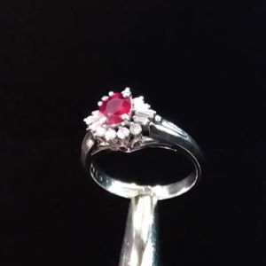 ルビー R(0.47ct ダイヤモンド MD(0.21ct Pt900 リング 買取相場