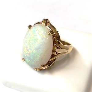 オパール O(石目不明 K18 リング 買取相場