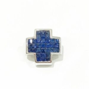 サファイア MS( 笠原真寿美 K18WG ミステリーセッティング トップ 買取相場