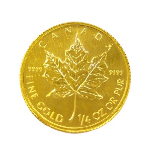 24金(K24) 金貨 メイプルリーフ金貨1/4 買取相場