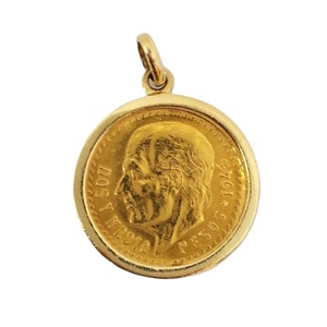 21.6金(K21.6) 18金(K18) アクセサリー 2.5ペソ金貨付きトップ 買取相場