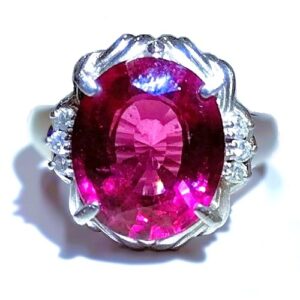 ガーネット G(4.22ct メレダイヤモンド MD(0.07ct Pt900 リング 買取相場