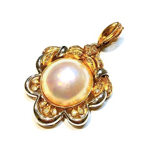 K18　Pt900　ﾏﾍﾞﾊﾟｰﾙ　12mm　7.5ｇ　46000