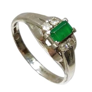 エメラルド E(0.34ct ダイヤモンド MD(0.08ct Pt850 リング 買取相場