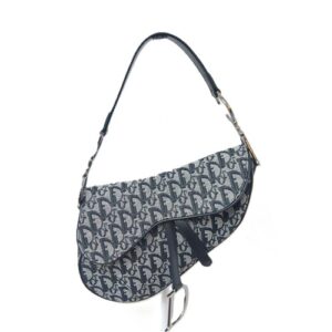 ディオール(Dior) ショルダーバッグ サドルバッグ オブリーク ジャカード シルバー金具 ブラック ABランク 買取相場