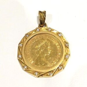 22金(K22) 18金(K18) アクセサリー 1/2ソブリン金貨付きトップ 買取相場