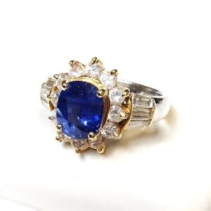 サファイア S(1.59ct ダイヤモンド MD(1.15ct K18/Pt900 リング 買取相場