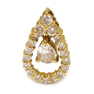 ダイヤモンド D(0.36ct メレダイヤMD(0.41ct K18 トップ 買取相場