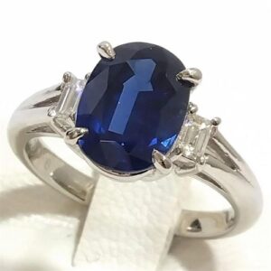 サファイア S(2.81ct ダイヤモンド MD(0.18ct Pt900 リング 買取相場