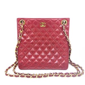 シャネル(CHANEL) チェーンショルダー ラムスキン 0番 レッド Bランク 買取相場